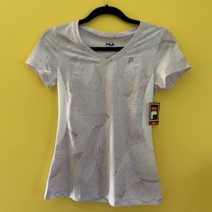 White and Purple Athletic Shirt